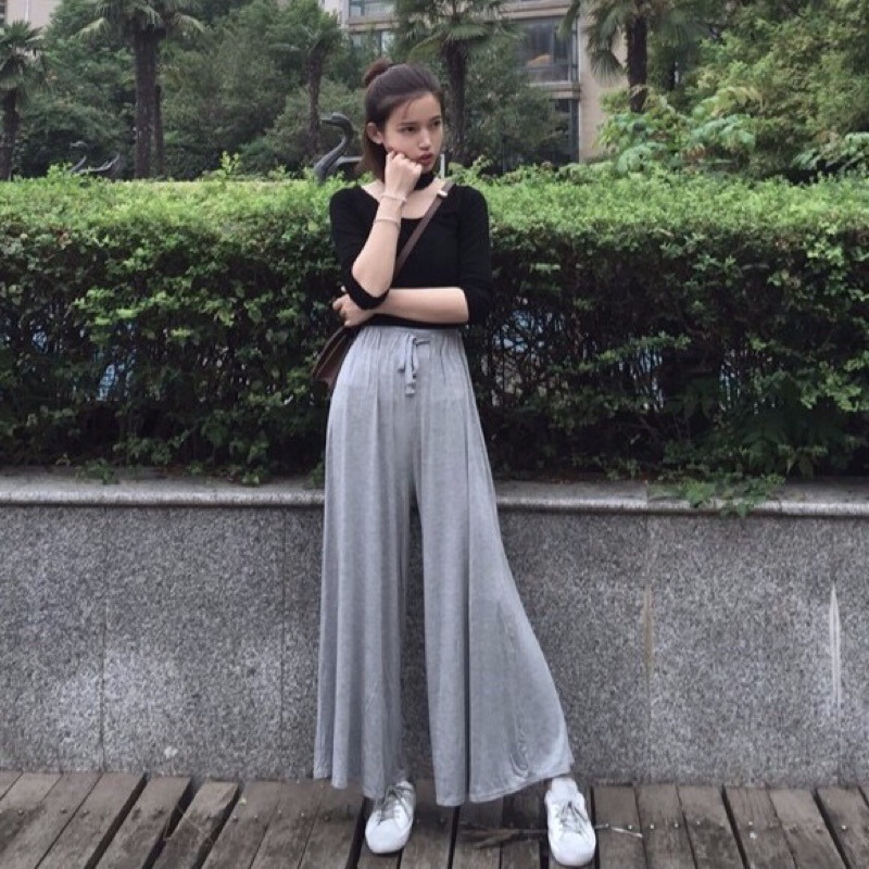 【JDUDS】莫代爾 寬褲  寬褲  抽繩褲 瑜珈褲 闊腿褲 九分褲  女長褲 薄長褲【P0003】-細節圖9