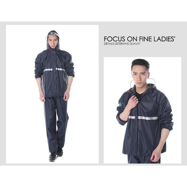 【JDUDS】【厚膠加強更防水！】整套「衣+褲」自行車 雨衣 超輕防水防風衣 反光雨衣 兩件式雨衣-細節圖3