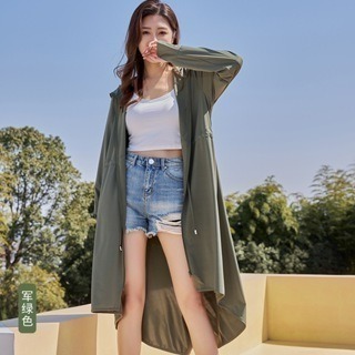 【限時購】【JDUDS】-夏天首選冰絲防曬多功能遮陽外套 透氣輕盈連帽套披風防曬衣-細節圖4