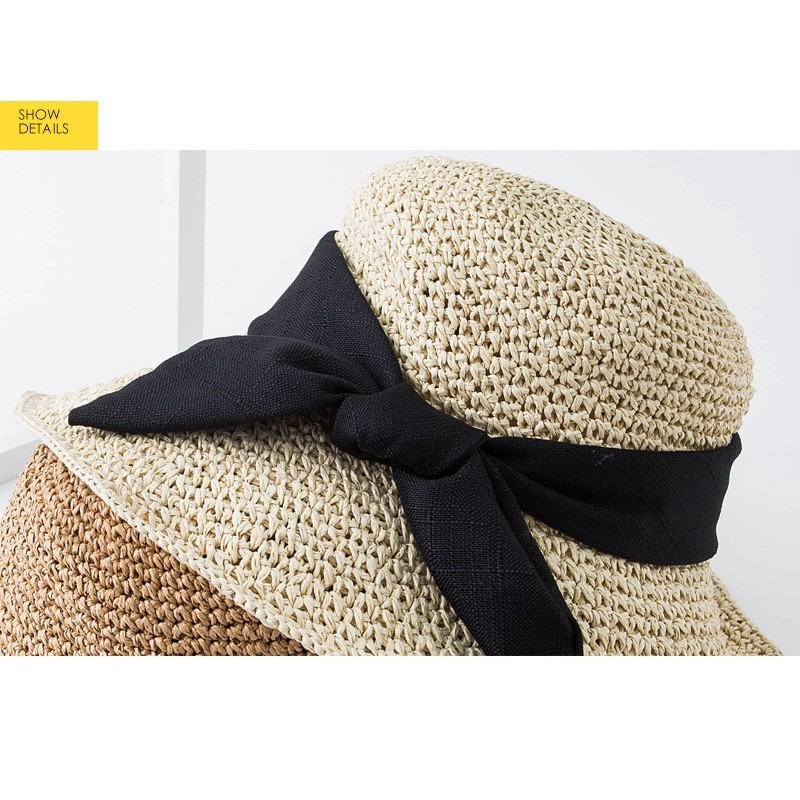 【JDUDS】韓版防曬遮陽草帽沙灘帽子女夏天海邊 休閒時尚百搭 帽子-細節圖2