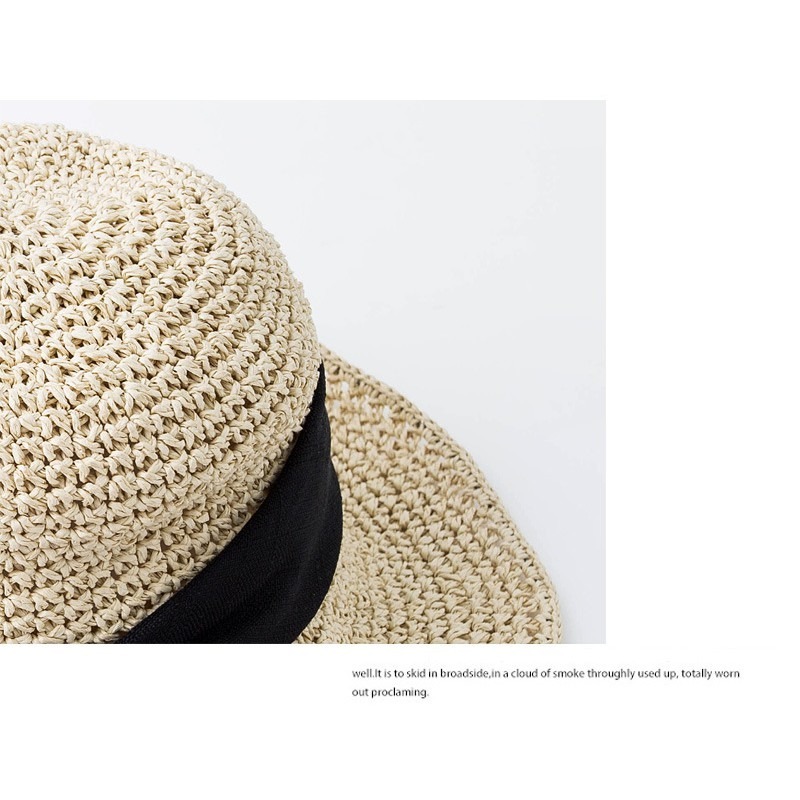 【JDUDS】韓版防曬遮陽草帽沙灘帽子女夏天海邊 休閒時尚百搭 帽子-細節圖3