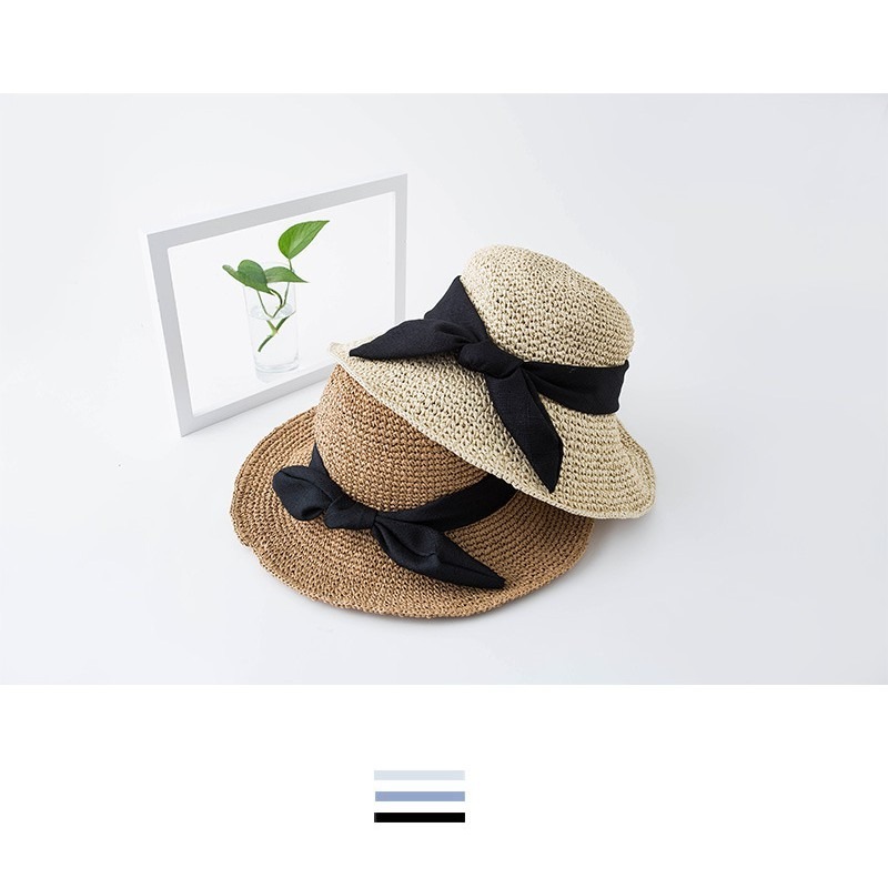 【JDUDS】韓版防曬遮陽草帽沙灘帽子女夏天海邊 休閒時尚百搭 帽子-細節圖6