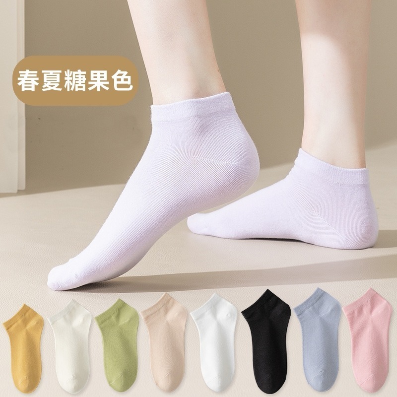 【JDUDS】 韓系純色短襪 春夏淺口薄款 純色船襪 女短襪 透氣棉質船襪 短襪 襪子-細節圖4