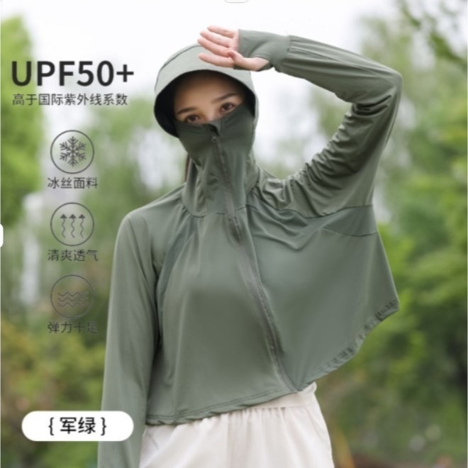 【限時購】<墨鏡款>冰絲防曬罩衫外套 防紫外線 寬鬆外套 冰絲涼感外套 / 新款全方位防曬披肩外套-規格圖9