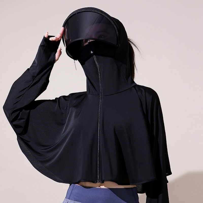 【JDUDS】<墨鏡款>冰絲防曬罩衫外套 防紫外線 寬鬆外套 冰絲涼感外套 / 新款全方位防曬披肩外套-規格圖9