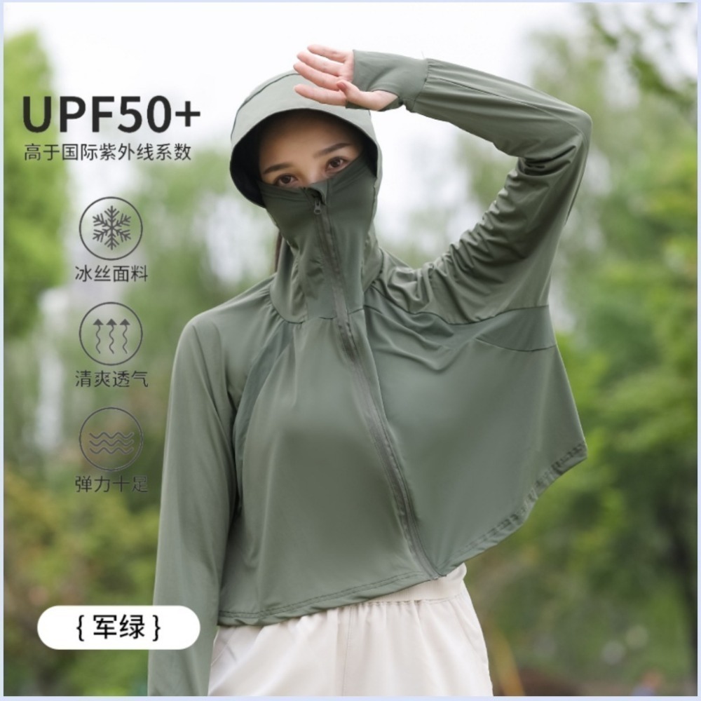 【JDUDS】<墨鏡款>冰絲防曬罩衫外套 防紫外線 寬鬆外套 冰絲涼感外套 / 新款全方位防曬披肩外套-規格圖9