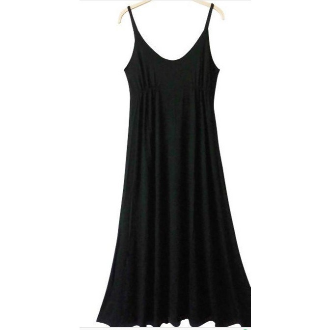 【限時購】【JDUDS】韓版 可調式 莫代爾 連衣裙 長裙 顯瘦 波西米亞 黑白條紋【SK005】-規格圖9