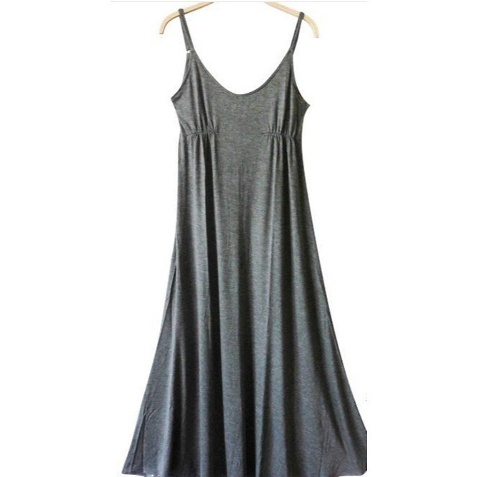 【限時購】【JDUDS】韓版 可調式 莫代爾 連衣裙 長裙 顯瘦 波西米亞 黑白條紋【SK005】-規格圖9