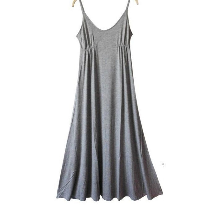 【限時購】【JDUDS】韓版 可調式 莫代爾 連衣裙 長裙 顯瘦 波西米亞 黑白條紋【SK005】-規格圖9