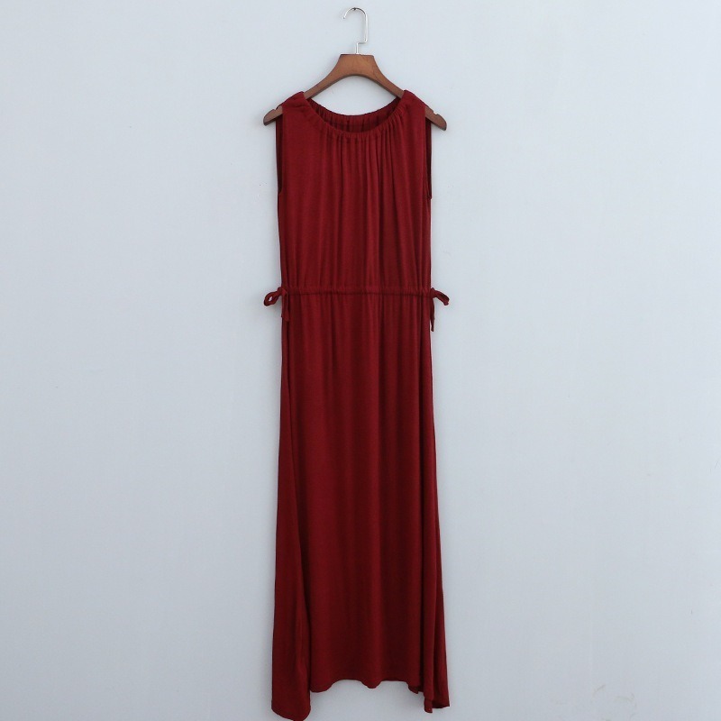 【JDUDS】韓版 女裝 莫代爾 長款 連衣裙 無袖 打底裙 韓版 時尚 長裙 正韓 親膚舒適-規格圖8