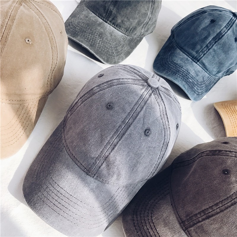 【JDUDS】百搭復古水洗做舊鴨舌帽牛仔棉帽子-細節圖9