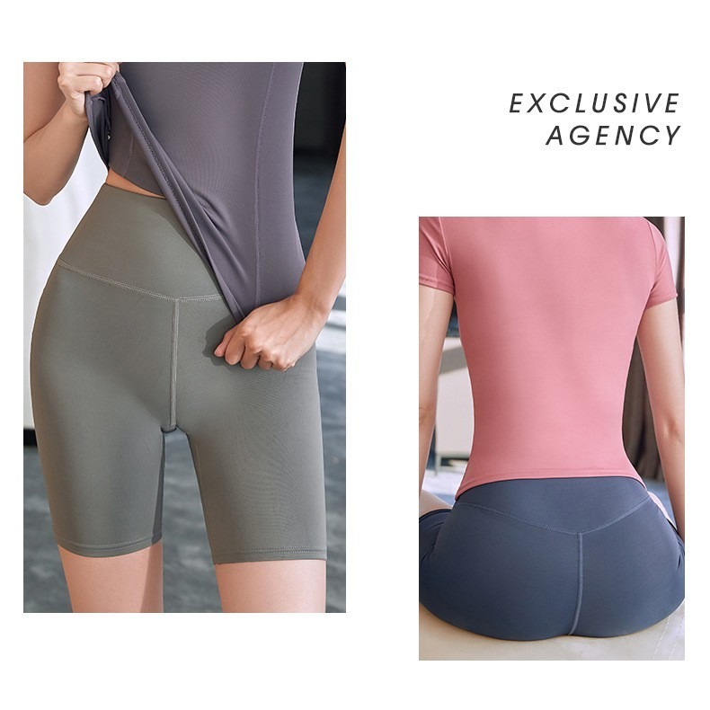 【JDUDS】不賺錢 瑜珈褲 歐美高腰顯瘦蜜桃臀五分健身褲-細節圖3