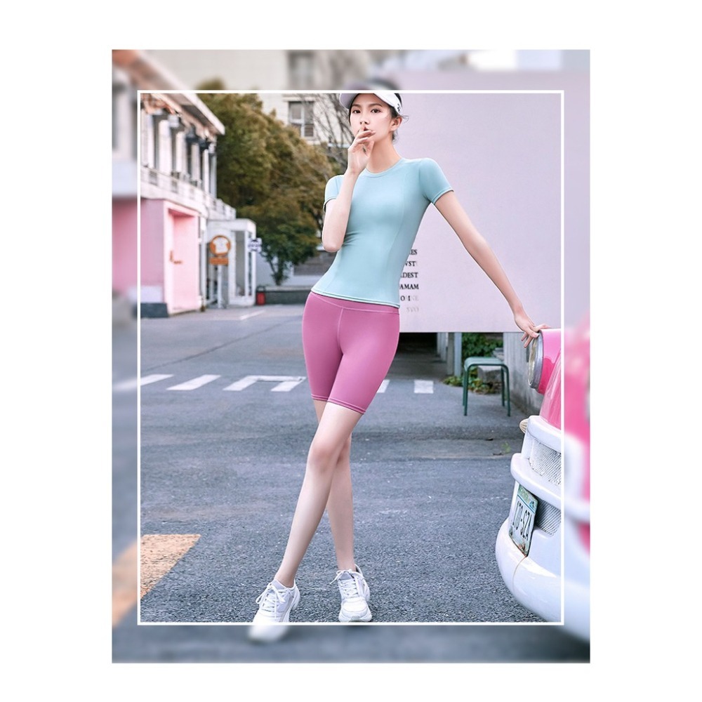 【JDUDS】不賺錢 瑜珈褲 歐美高腰顯瘦蜜桃臀五分健身褲-細節圖8