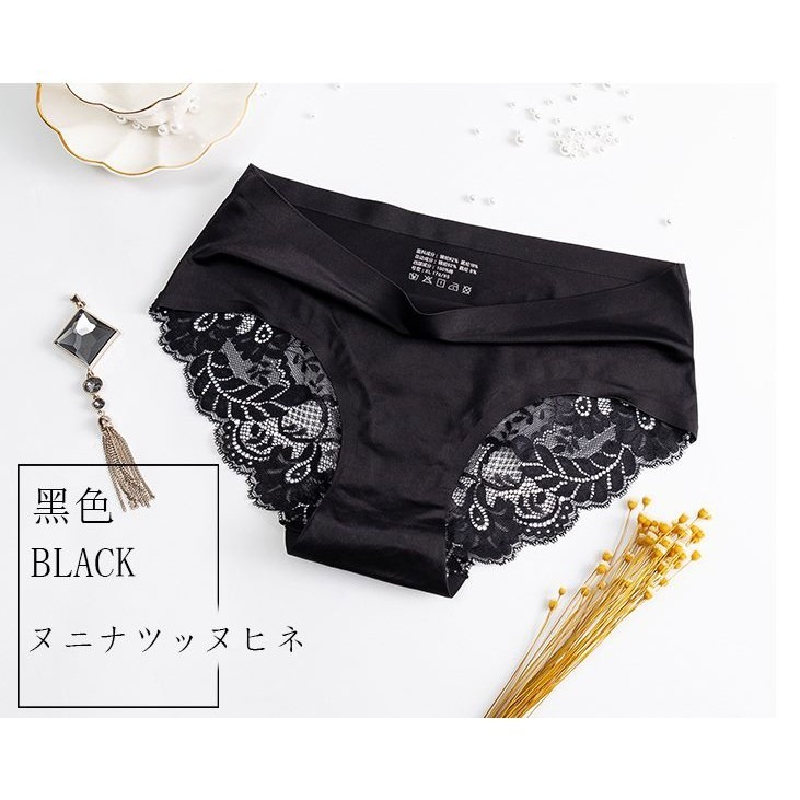 【JDUDS】女生冰絲内褲蕾絲 女生冰絲無痕內褲 冰絲無痕內褲 提臀內褲 中低腰內褲 女生內褲-細節圖2