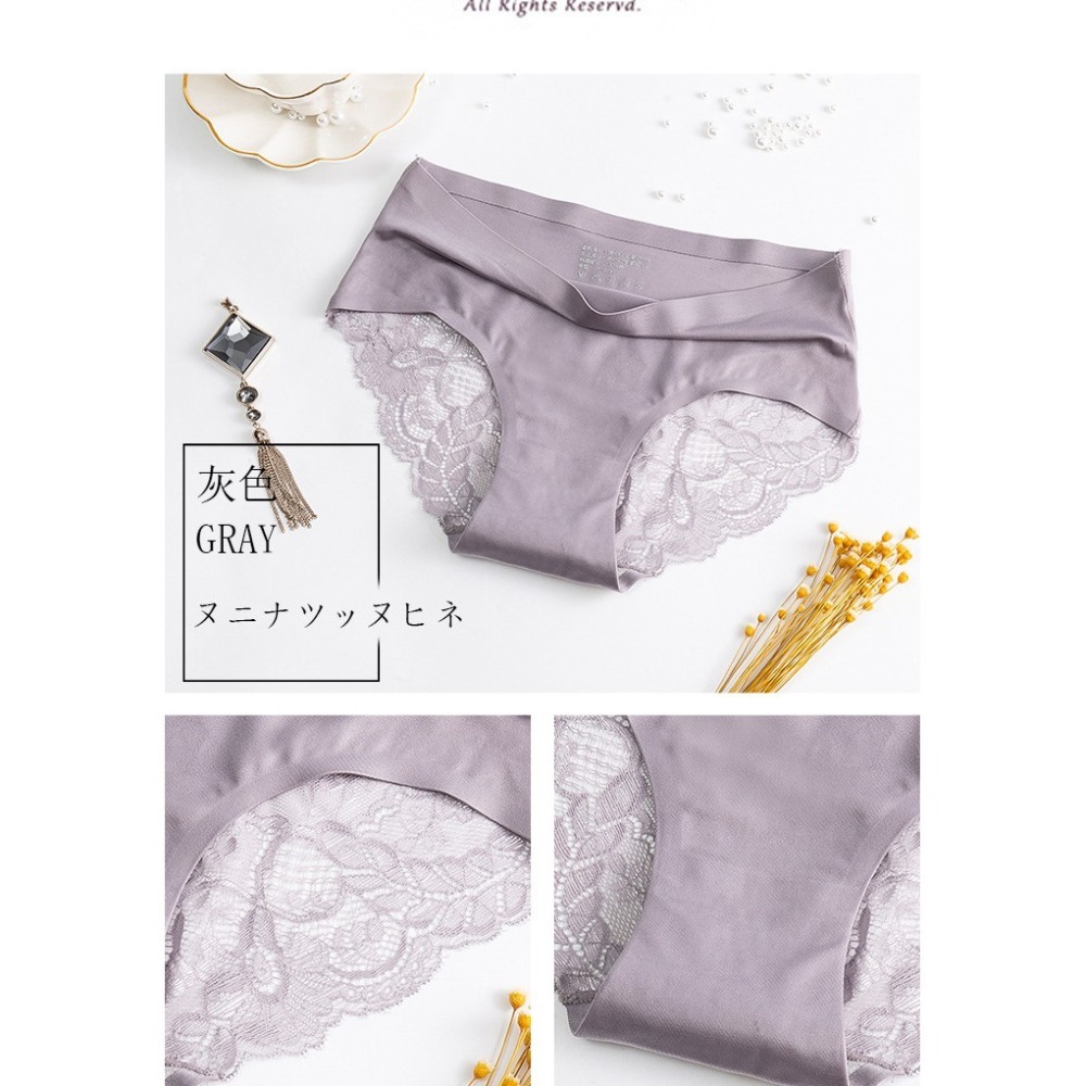 【JDUDS】女生冰絲内褲蕾絲 女生冰絲無痕內褲 冰絲無痕內褲 提臀內褲 中低腰內褲 女生內褲-細節圖7