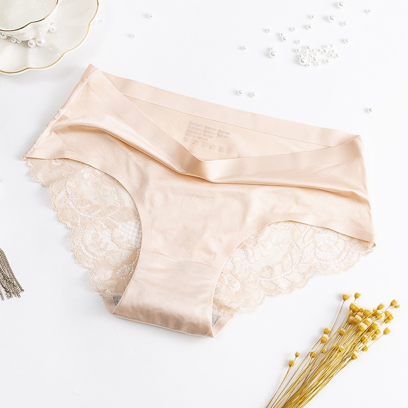 【JDUDS】女生冰絲内褲蕾絲 女生冰絲無痕內褲 冰絲無痕內褲 提臀內褲 中低腰內褲 女生內褲-規格圖8
