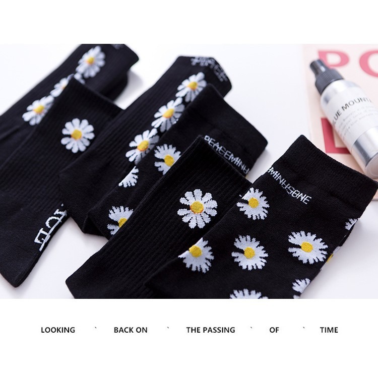 【JDUDS】潮流雛菊中筒襪 潮流 長襪 襪子 造型襪 雛菊襪 菊花 明星同款 男襪 中筒襪 多款可選-細節圖3