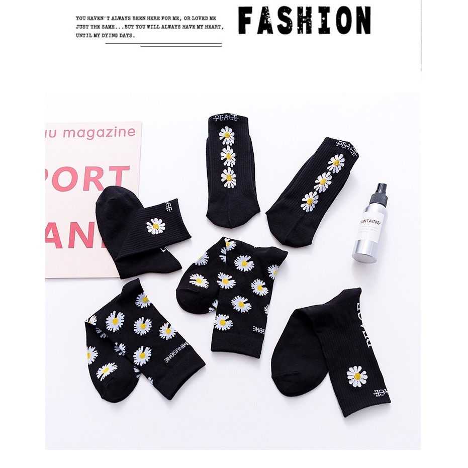【JDUDS】潮流雛菊中筒襪 潮流 長襪 襪子 造型襪 雛菊襪 菊花 明星同款 男襪 中筒襪 多款可選-細節圖7