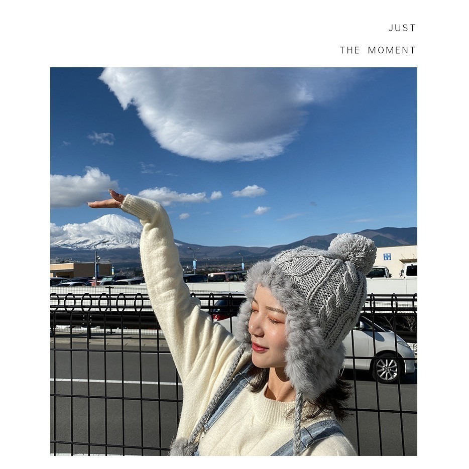 【JDUDS】毛帽 多色可選 爆款秋冬保暖毛線帽 捲邊針織帽 韓國護耳 毛線帽 遮耳帽 帽子-細節圖8