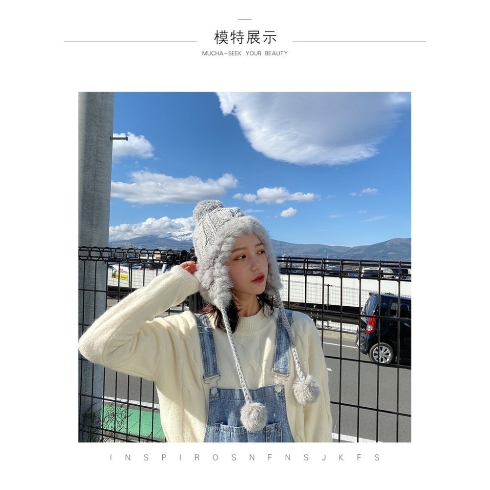 【JDUDS】毛帽 多色可選 爆款秋冬保暖毛線帽 捲邊針織帽 韓國護耳 毛線帽 遮耳帽 帽子-細節圖9