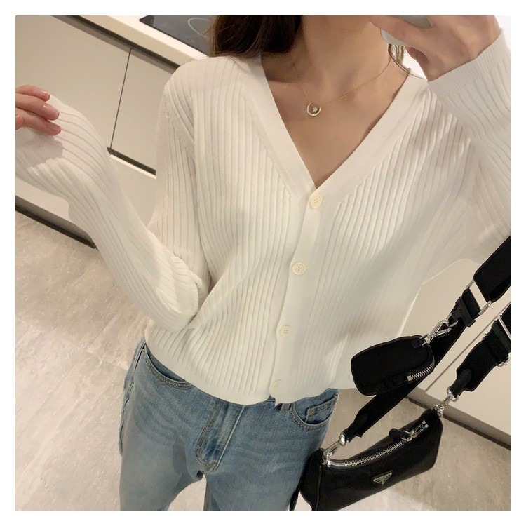 【JDUDS】針織鈕扣外套  秋冬外套 外搭 針織 毛衣 長袖針織上衣 chic上衣 薄外套 針織外套-細節圖4