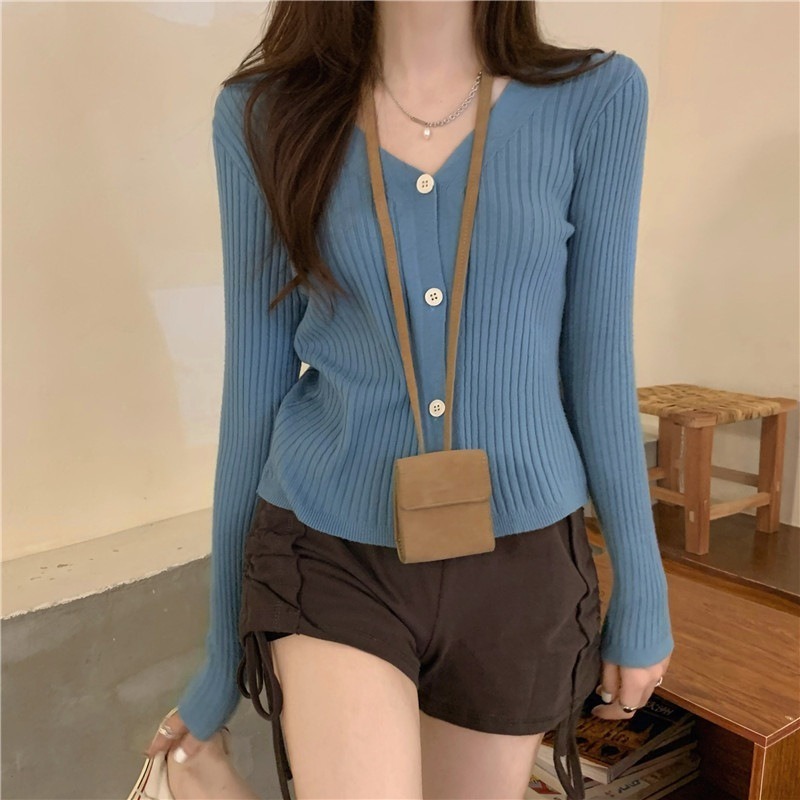 【JDUDS】針織鈕扣外套  秋冬外套 外搭 針織 毛衣 長袖針織上衣 chic上衣 薄外套 針織外套-規格圖9