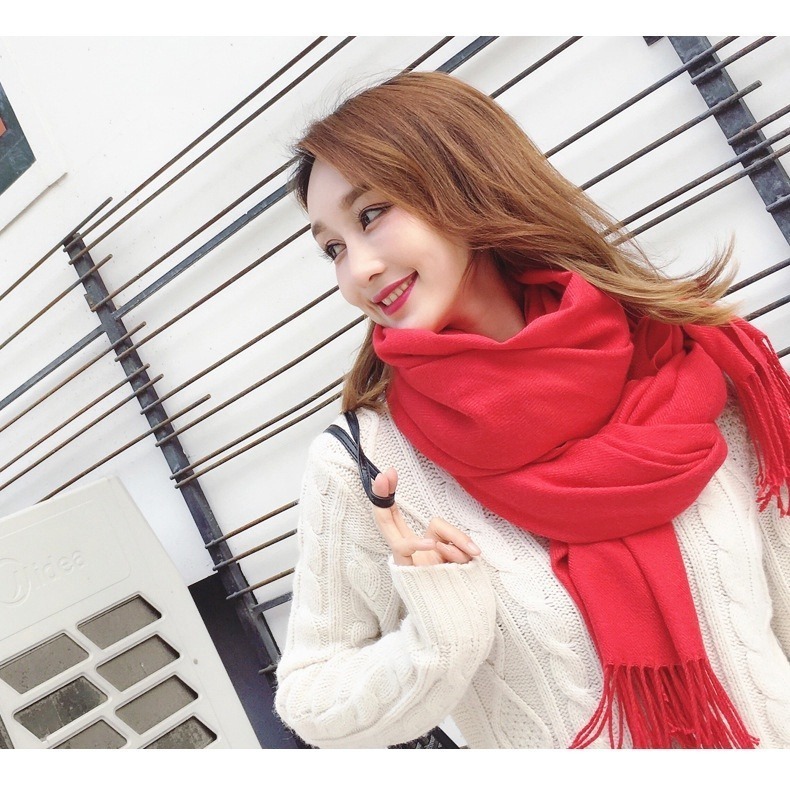 【JDUDS】女款秋冬必備配件 仿羊絨 圍巾 秋冬圍巾 秋冬保暖-細節圖6