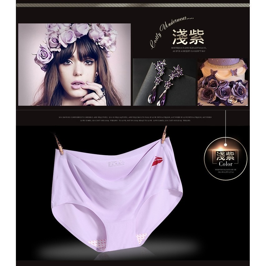 【JDUDS】《包邊設計》高腰款  一片式 冰絲無痕女生內褲 純棉大尺碼 涼感絲質透氣 包臀型內褲 高腰內褲 涼感內褲-細節圖2
