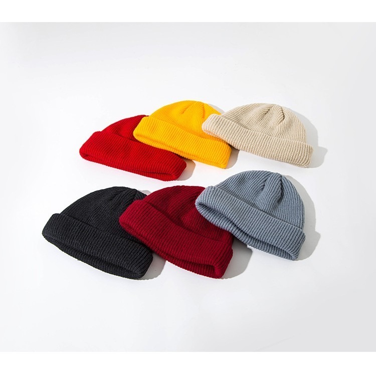 【JDUDS】高磅數素面短毛帽 短毛帽 短版毛帽 水兵帽 毛帽 針織帽 毛線針織帽 地主帽 帽子-細節圖5