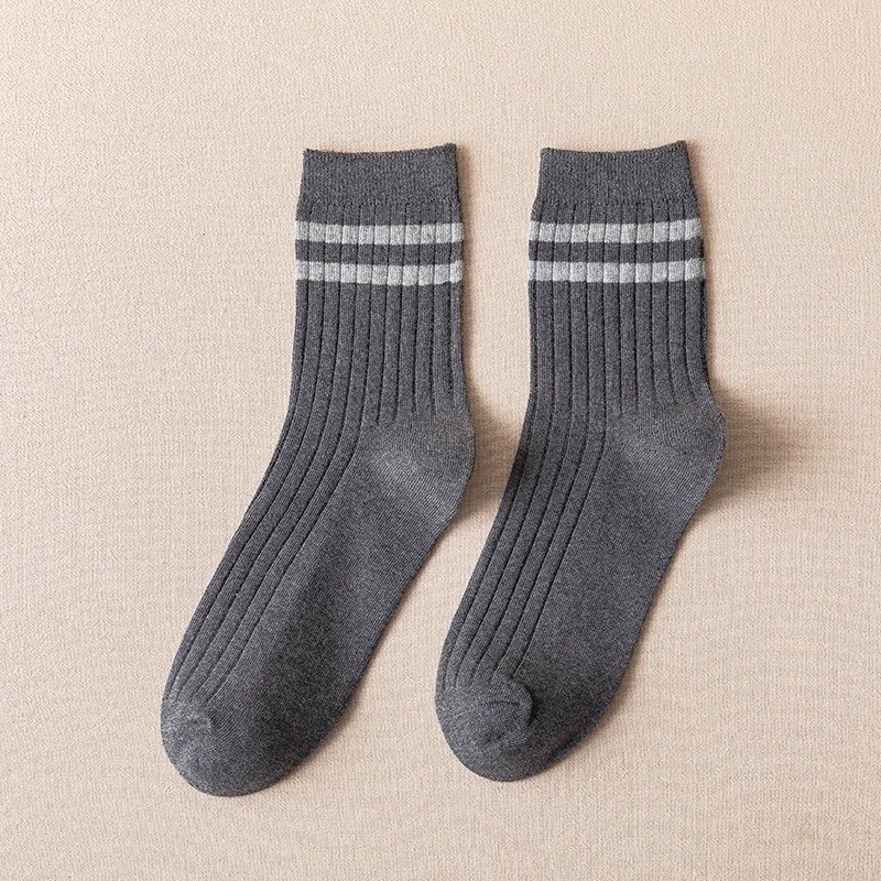 【JDUDS】文青風 中筒襪 中筒襪 長襪 男襪 女襪 襪子 襪 毛巾襪 條紋襪 棉襪 七色可選-規格圖9