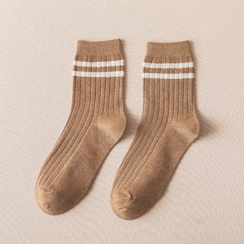 【JDUDS】文青風 中筒襪 中筒襪 長襪 男襪 女襪 襪子 襪 毛巾襪 條紋襪 棉襪 七色可選-規格圖9