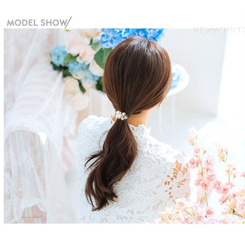 【JDUDS】氣質小珍珠髮圈 髮飾 綁頭髮 美髮用品 髮圈-細節圖2