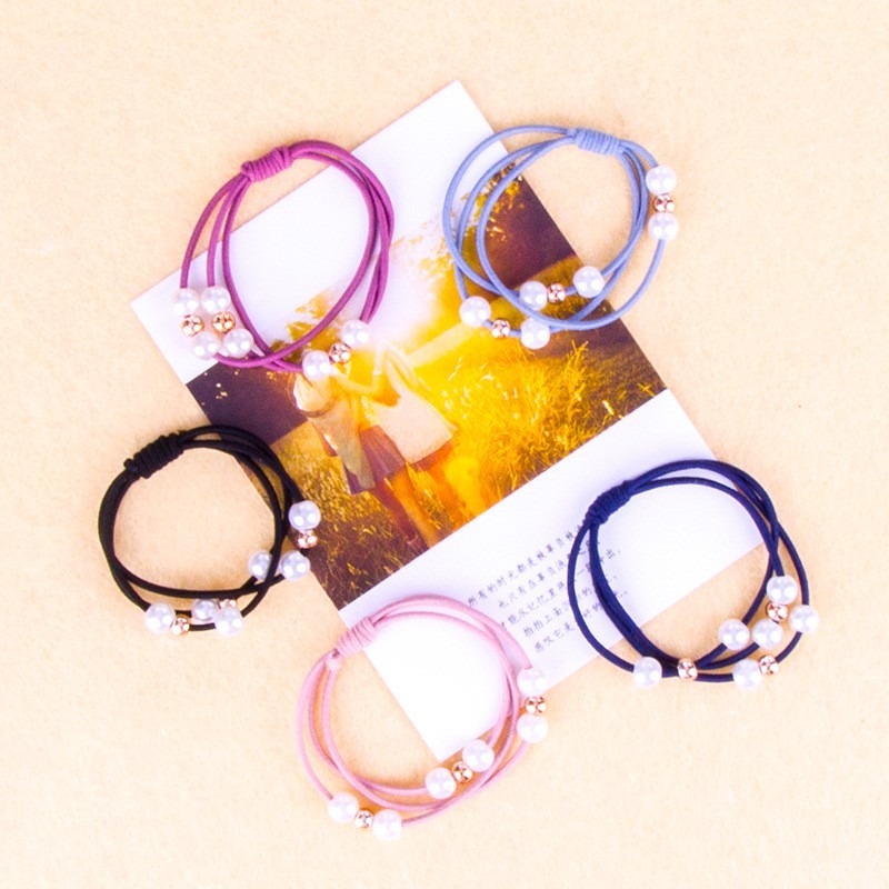 【JDUDS】氣質小珍珠髮圈 髮飾 綁頭髮 美髮用品 髮圈-細節圖4