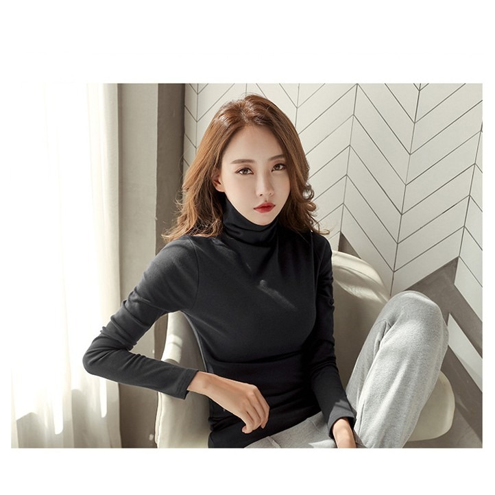 【JDUDS】高領打底衫女長袖秋冬高領套頭長袖T恤 套頭 高領上衣 打底上衣 內搭上衣 保暖衣-細節圖6