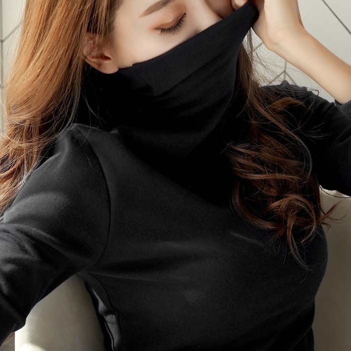 【JDUDS】高領打底衫女長袖秋冬高領套頭長袖T恤 套頭 高領上衣 打底上衣 內搭上衣 保暖衣-細節圖9