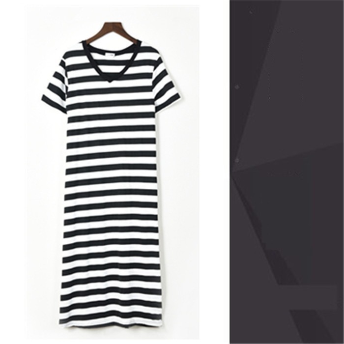 【JDUDS】莫代爾 顯瘦 超彈力 孕婦 大尺碼舒適短袖連身裙-規格圖10