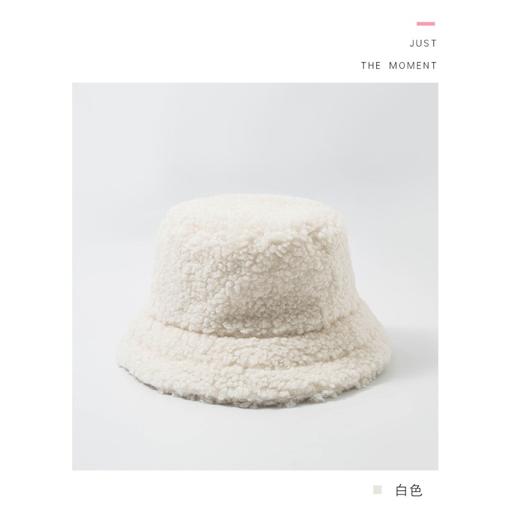 【JDUDS】秋冬羔羊毛漁夫帽 毛毛帽 毛絨帽 漁夫帽 羊羔毛帽子 素面漁夫帽 保暖 時尚 網紅款 帽子-規格圖9