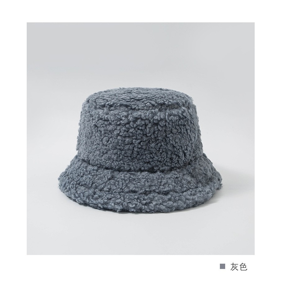 【JDUDS】秋冬羔羊毛漁夫帽 毛毛帽 毛絨帽 漁夫帽 羊羔毛帽子 素面漁夫帽 保暖 時尚 網紅款 帽子-規格圖9