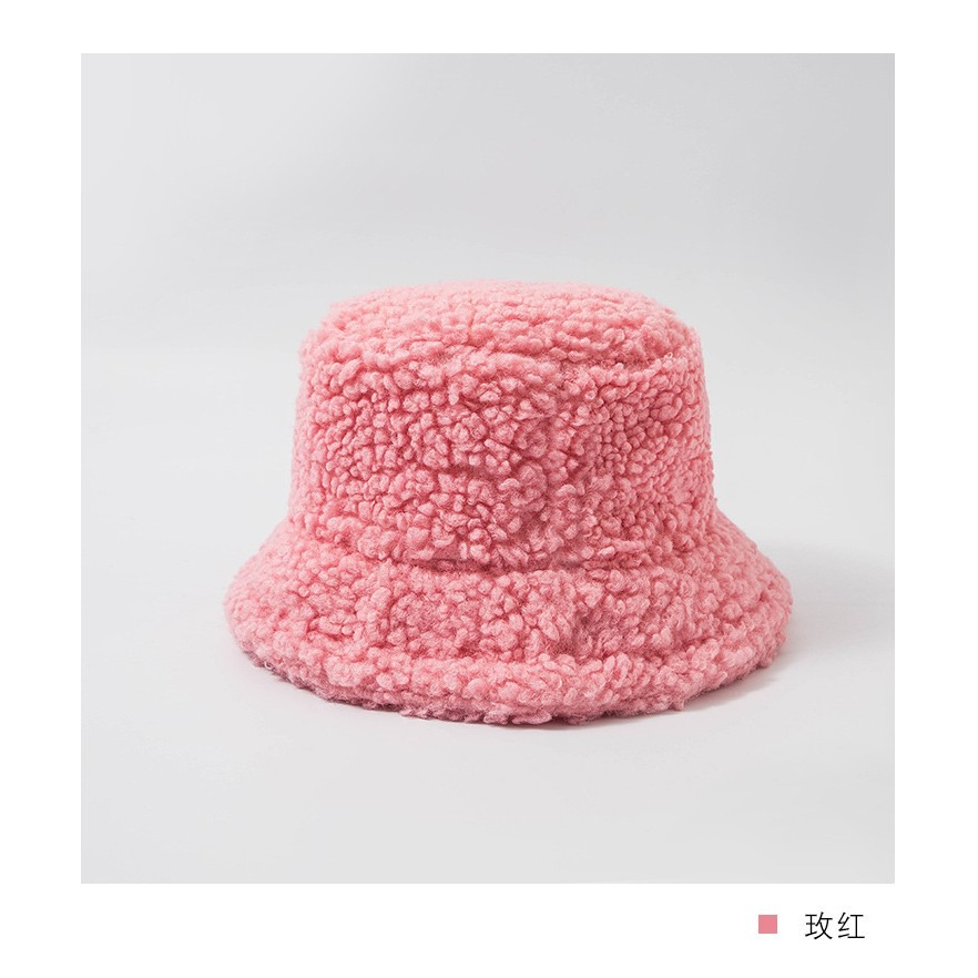 【JDUDS】秋冬羔羊毛漁夫帽 毛毛帽 毛絨帽 漁夫帽 羊羔毛帽子 素面漁夫帽 保暖 時尚 網紅款 帽子-規格圖9