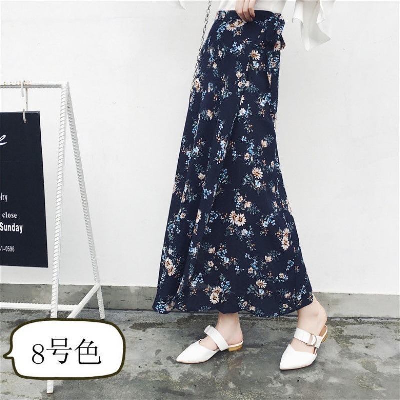 【JDUDS】碎花開衩開岔長裙 長裙裙子開衩裙女神網美風日系碎花性感 綁帶長裙 雪紡裙一片裙沙灘裙-規格圖10