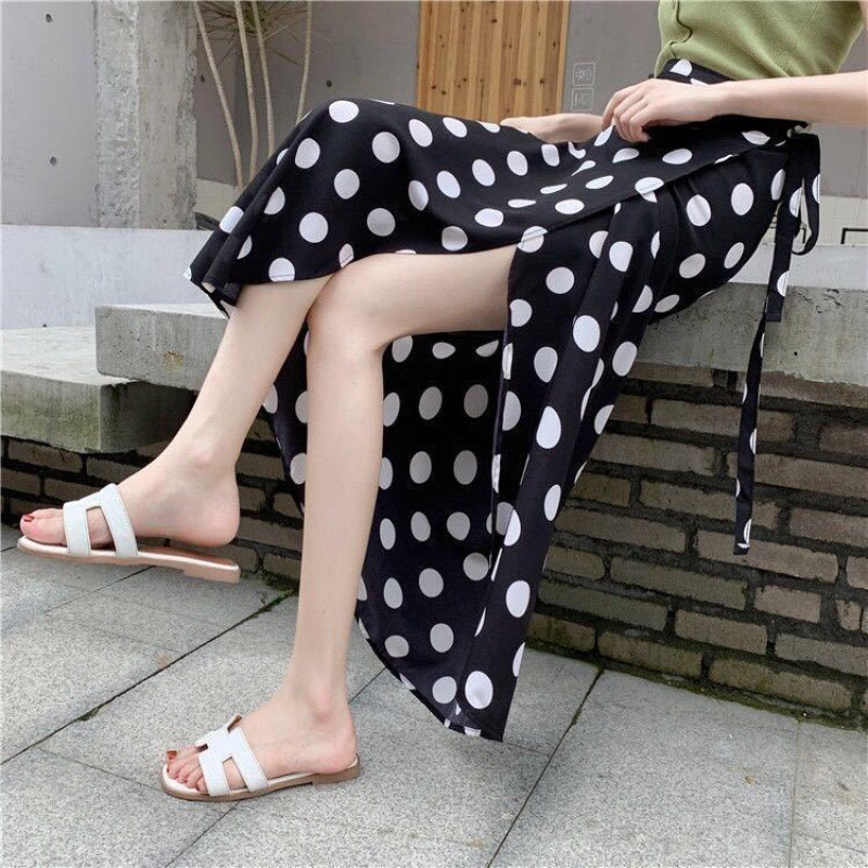 【JDUDS】碎花開衩開岔長裙 長裙裙子開衩裙女神網美風日系碎花性感 綁帶長裙 雪紡裙一片裙沙灘裙-規格圖10