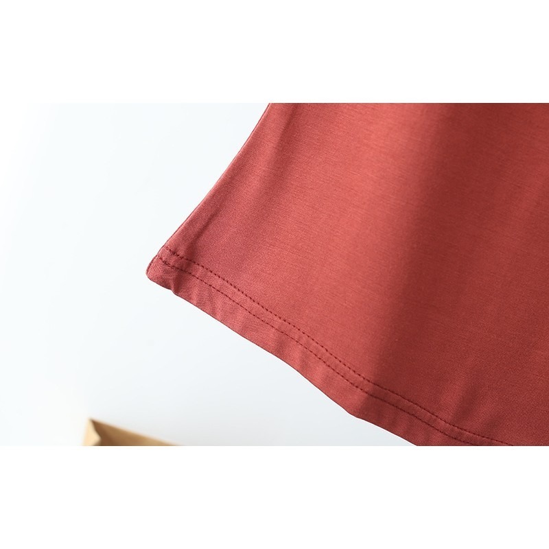 【JDUDS】無袖上衣 無袖 t恤 v领纯色 大尺碼上衣 無袖 寬鬆 素色 V領-細節圖3