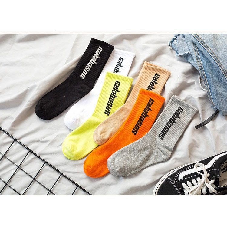 【JDUDS】潮流花色長襪 潮流 長襪 襪子 造型襪 字母 男襪 中筒襪 多色可選-細節圖6