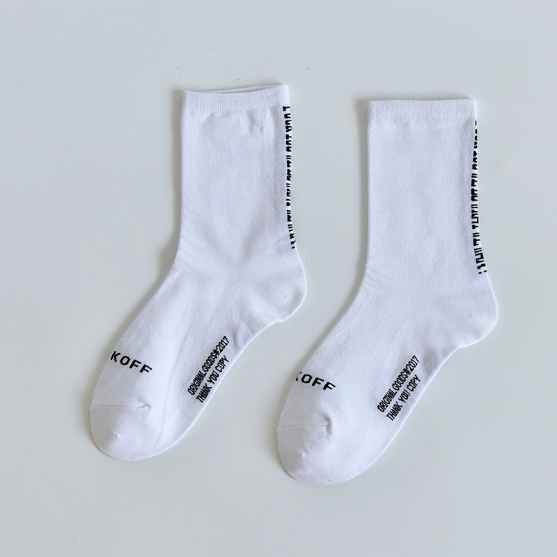 【JDUDS】條紋/字母 中筒襪 潮流必備單品 襪子 長襪 中筒襪 男女皆可穿 兩款兩色-規格圖9