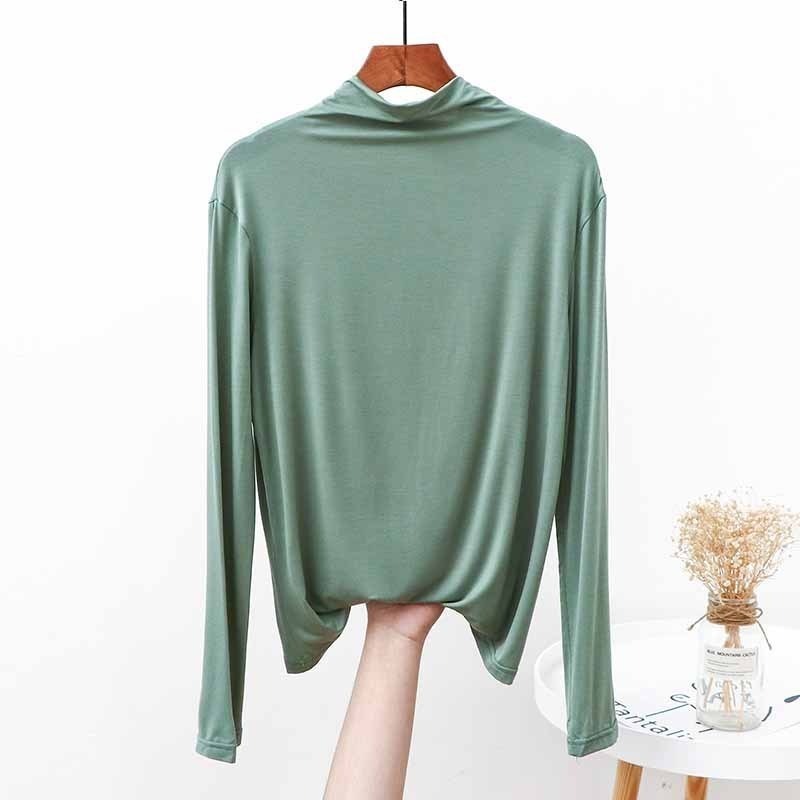 【JDUDS】半高領打底衫女長袖秋冬高領套頭長袖T恤-規格圖9