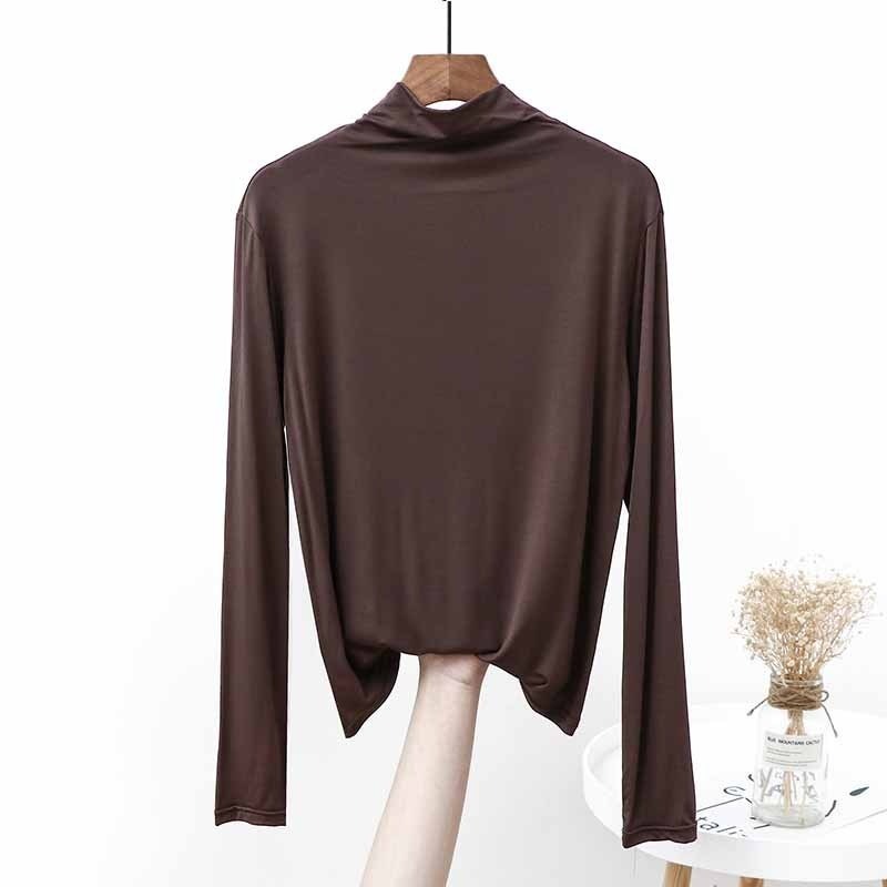 【JDUDS】半高領打底衫女長袖秋冬高領套頭長袖T恤-規格圖9