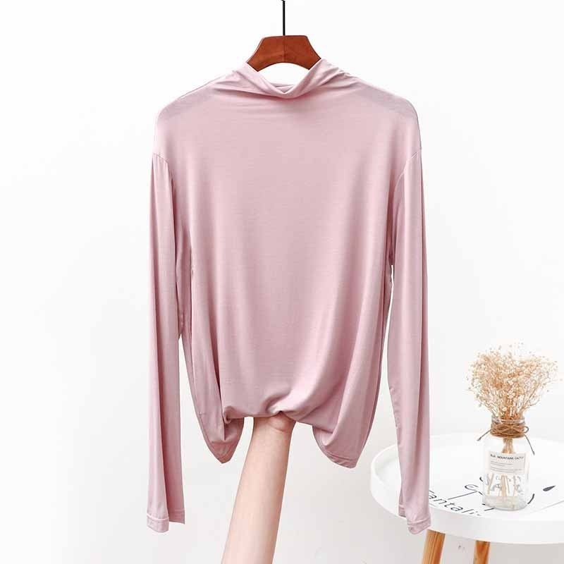 【JDUDS】半高領打底衫女長袖秋冬高領套頭長袖T恤-規格圖9