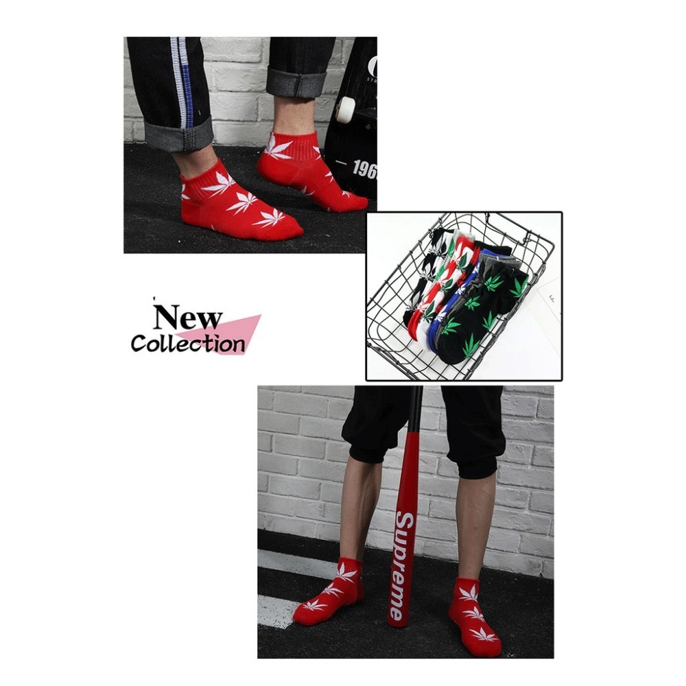 【JDUDS】大麻葉短襪短襪 低筒襪 船型襪 襪子 男襪 女襪 潮流襪 男女皆可穿 襪子-細節圖3