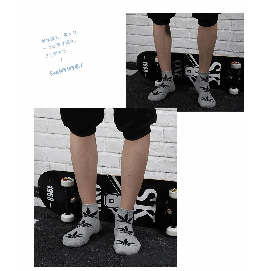 【JDUDS】大麻葉短襪短襪 低筒襪 船型襪 襪子 男襪 女襪 潮流襪 男女皆可穿 襪子-細節圖7