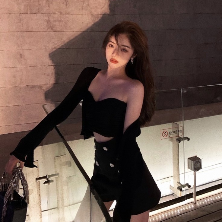 【JDUDS】長袖針織衫 夏季開叉袖口卷邊針織小開衫女輕薄空調防曬上衣 短款氣質開衫-細節圖2